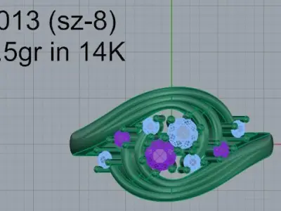 Spiral Ring 4013 3D print model