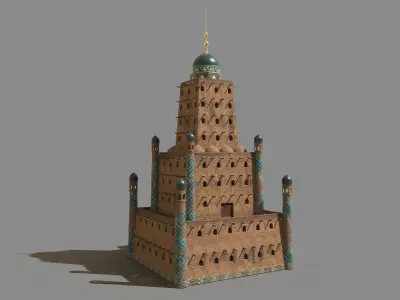 Central Asia House Low-poly 3D model