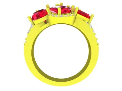 A7101 Luxury Korean Style Fashion Diamond Women Ring 3D print model