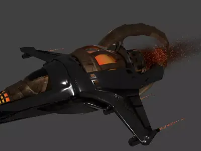 Cruiser class Spaceship Free 3D model