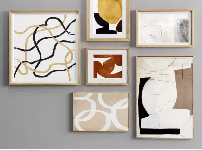 Minimal Photo Frame Set - 13 Low-poly 3D model