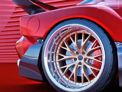 LXS WHEEL SET FRONT AND REAR 3 OFFSETS STL Miniatures 3D print model