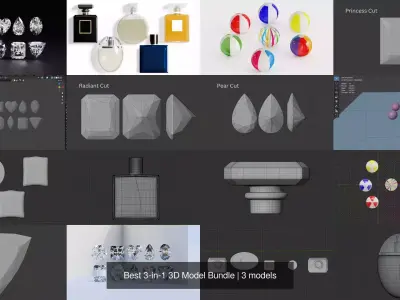 Best 3-in-1 3D Model Bundle 3D Model Pack