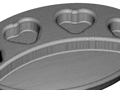 Premium Oval Heart Plate 3D print model