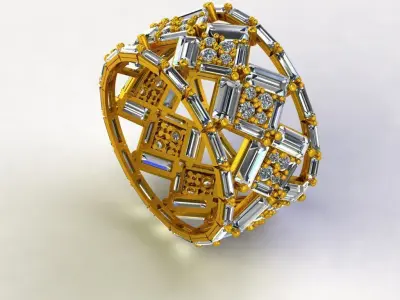 3d Bracelet ring 3D print model