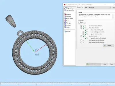 Round channel set pendant model 676 3D print model