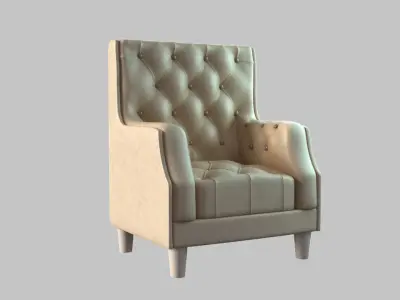 Chair upholstered 3D model