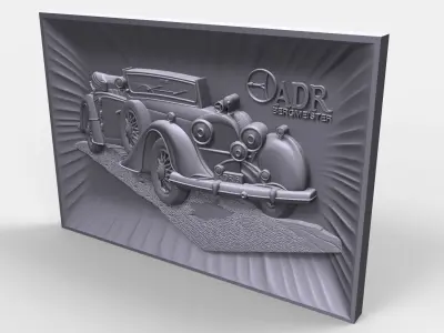 Austro Daimler ADR 6 Bergmeister bas relief 3D print model