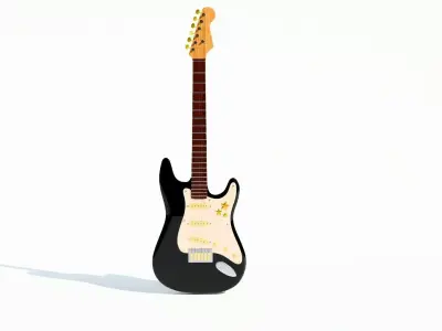 Fender Stratocaster Electric Guitar 3D model 3D model