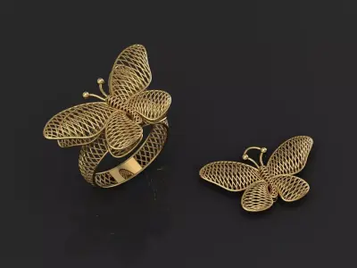 Ultra Vision Ring Gold Jewelry 3D print model