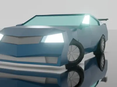 Low Poly Car Model racing game Low-poly 3D model