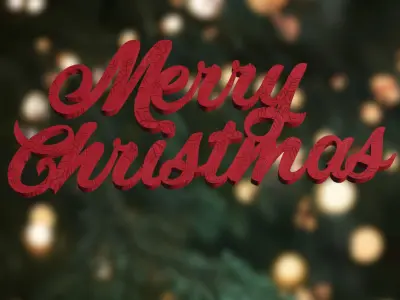 Merry Christmas - 3D printable text - 3D model 3D print model