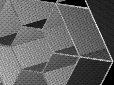 Glassy Hexagonal Shelf 3D print model