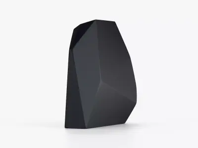 Black Vase Origami Large Low-poly 3D model