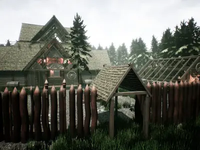 Viking Household Unreal Engine UE4 Low-poly 3D model