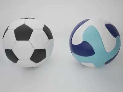 4 Balls soccer ball - soccer ball Free 3D model