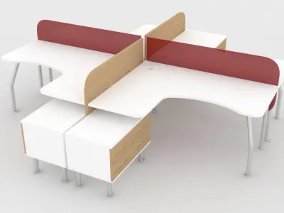 Executive Office Desk 3D model