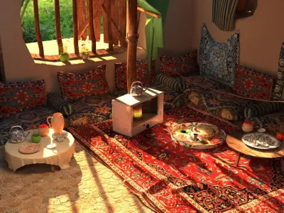 Arab mud room 3D model