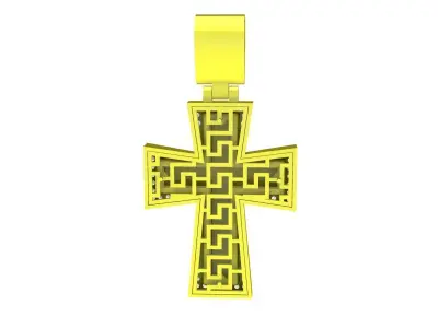 7913 luxury diamond cross pendant 3D print model