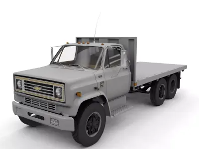 Chevy C70 1979 Flatbed Truck 3D model