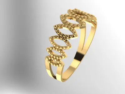 Anel modelo folha 3D print model