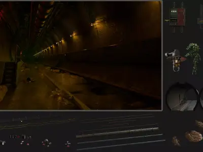 Underground Sewer Tunnel pack Low-poly 3D model