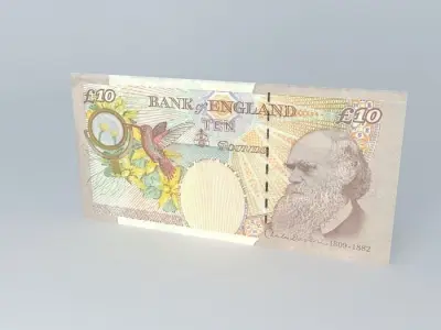£10 Note Free 3D model