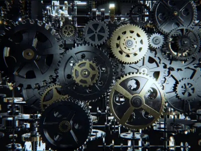  OC render c4d  gear 3D model