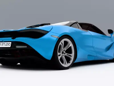 McLaren 720s Spider Low-poly 3D model