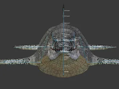 Mosasaurus Low-poly 3D model
