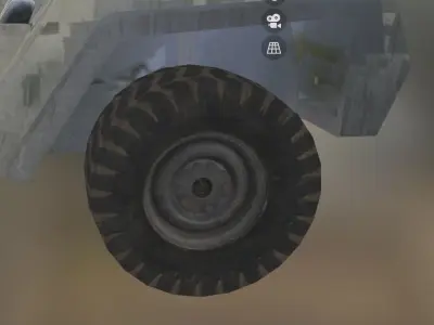 military car Low-poly 3D model