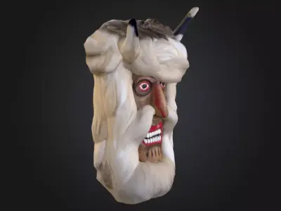 Horned Mask Mystique Low-poly 3D model