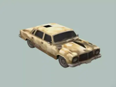 Rusty old car model 3D model