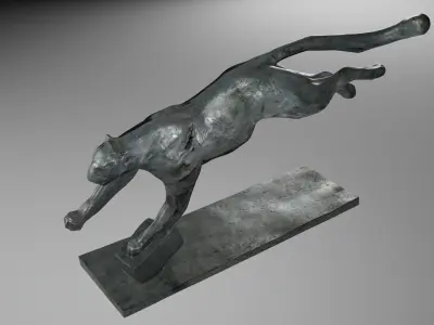 Panther Statue 3D model