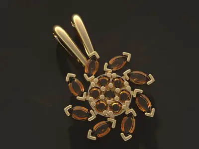 BEUTIFULL MARQUISE PENDANT 3D print model