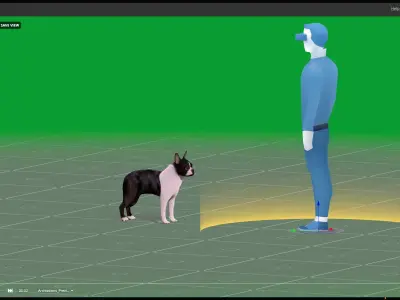 Boston Terrier Dog Low-poly 3D model