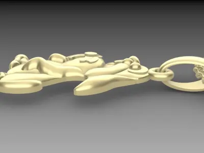 hare pendant 01 3D print model