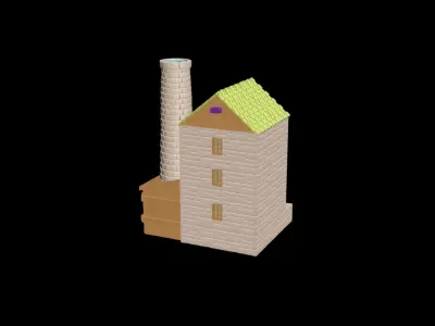 Medieval House 54 3D print model 3D model
