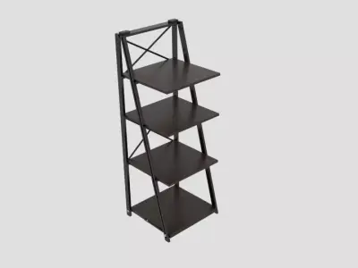 Origami Folding Decorative 4-Shelf Rack  Low-poly 3D model