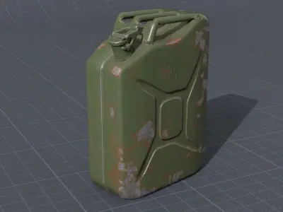 Old rusty Jerry Can 3D Low-poly 3D model
