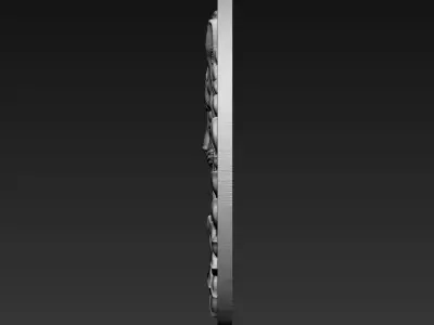 Cat Head Pendant A83 3D print model