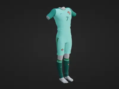 Portugal Sportwear Low-poly 3D model