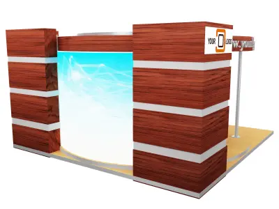 Booth Exhibition Stand a596c 3D model