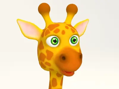 cartoon giraffe Low-poly 3D model get
