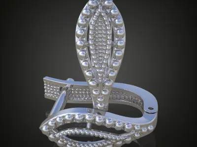 Earring 3D model 3D printable model 0111-36ol 3D print model