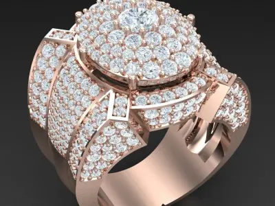 Luxury Men Rings Designs 5MR073 3D print model