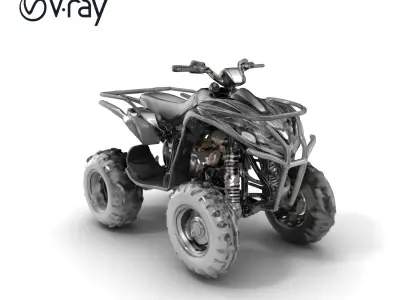 Sleek Quad ATV OffRoad Vehicle model pack Low-poly 3D model