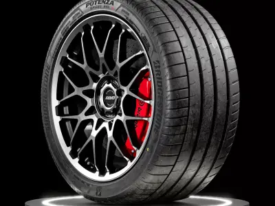 Bridgestone Potenza SPORT EVO 285 35 R19 103Y 3D model