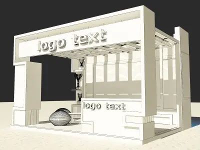 Booth Exhibition Stand a132 3D model