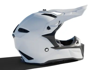 Offroad Motorbike Helmet Low-poly 3D model